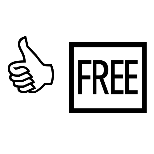 👍🆓 Emoji Domain black and white Symbola rendering